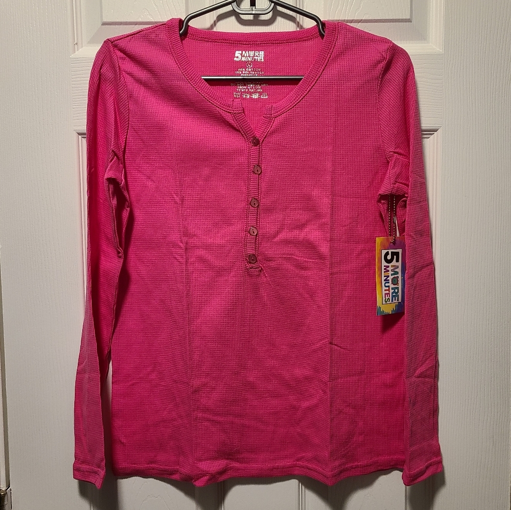 BNWT 5 MORE MINUTES THERMAL PAJAMA TOP SIZE L